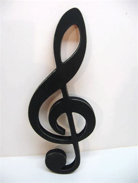 Black Wood Musical Note Treble Clef Wall Decor Treble Clef Wooden