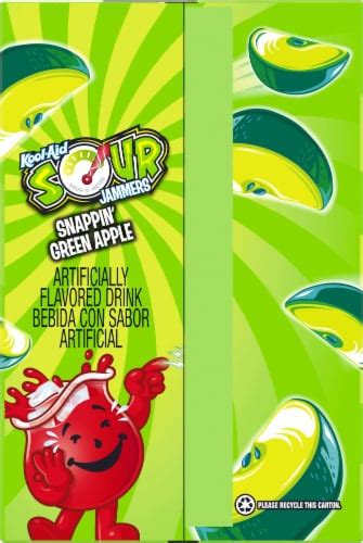 Kool Aid Sour Jammers Snappin Green Apple Flavored Drink 10 Ct 6 Fl
