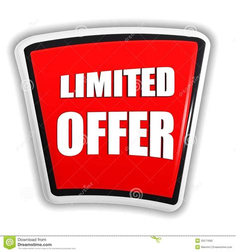 Limited Offer On Red Banner Stock Photo - Image: 35571660