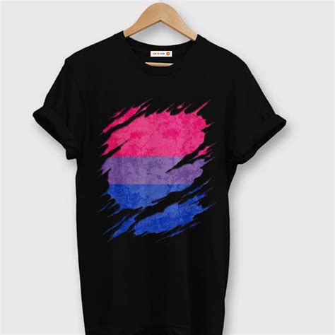 Awesome Bisexual Pride Flag Ripped Lgbt Bisexual Inside Me Shirt Kutee Boutique