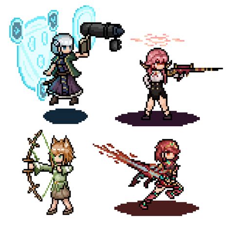Create Anime Style Pixel Art Character Sprite For Your Game Atelier