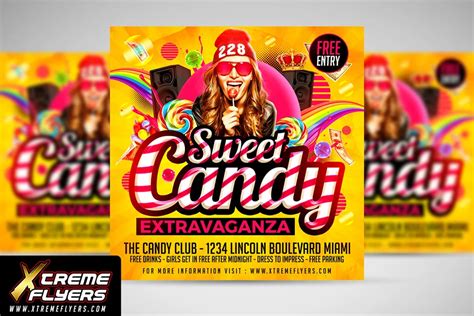 Download Candy Party Flyer Template Template Free