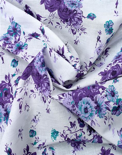 Floral Print On Cotton Voile Fabric Charu Creation