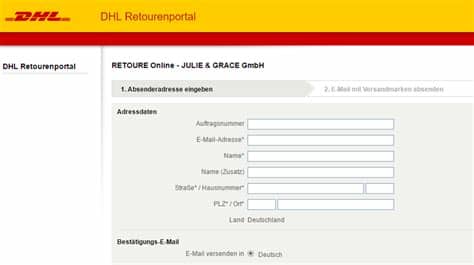 Du bekommst automatisch von dhl einen link zur sendungsverfolgung zugeschickt. DHL Retourenportal | | JULIE & GRACE