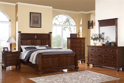 Aspen log bed frame country western rustic wood bedroom. 5 Piece King Bedroom Set - Home Furniture Design