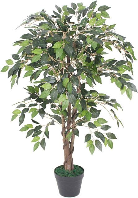 Large Artificial Tree Indoor Home House Plant Ficus 90cm 3 3ft Tall In