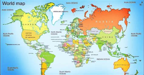 World Map With Continent And Country Names Boston Massachusetts On A Map