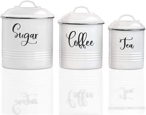 White Canisters For Kitchen