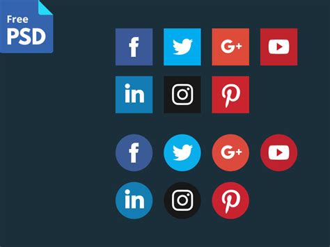 Vector Shape Social Media Icons Free Download