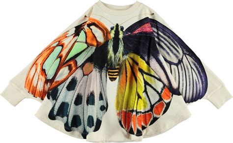 Marcella Papillon Geant Poncho With Butterfly Print Molo