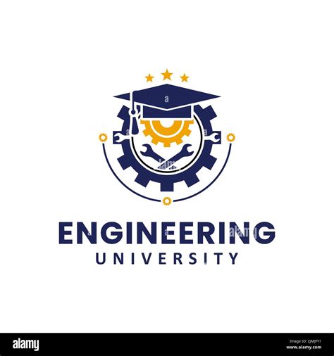 University Or School Engineering Emblem Logo Design Inspiration Stock