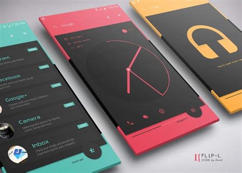 Flip L Material Design Concept Android Phone Ui Ux Designs All My