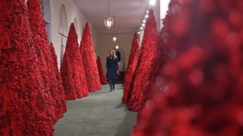 melania trump lightens up white house christmas decor after red tree controversy national