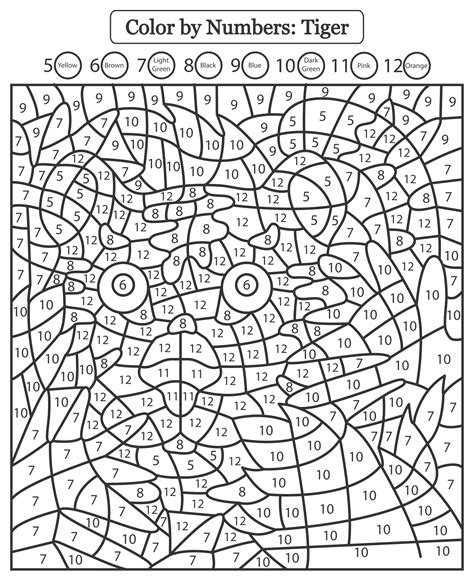 Coloring Pages Color By Number Worksheets
