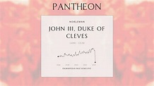 John III, Duke of Cleves Biography - First ruler of the United Duchies ...
