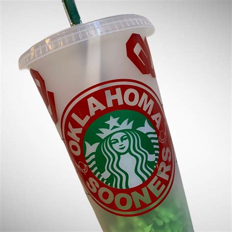 Starbucks Cold Cup Decal Oklahoma Sooner Fuel Personalized Etsy