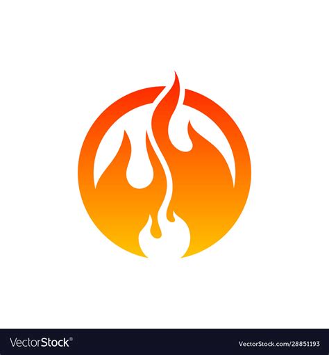 Fire Logo Flame Logo Design Template Icon Symbol Vector Image