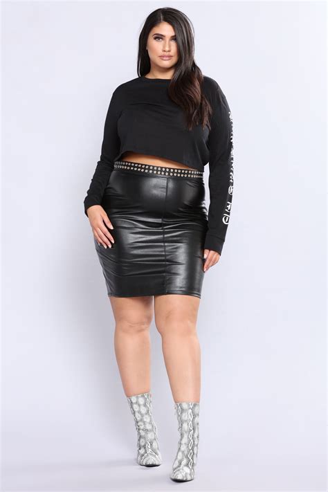 Casual Slay Leather Skirt Black Fashion Nova