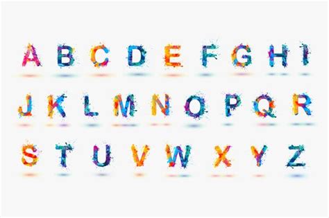 Watercolor Splash Alphabet Vector By Cozy Nook On Graphicsmag Cs6