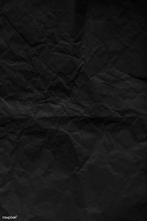 Crumpled Black Paper Textured Background Free Image By
