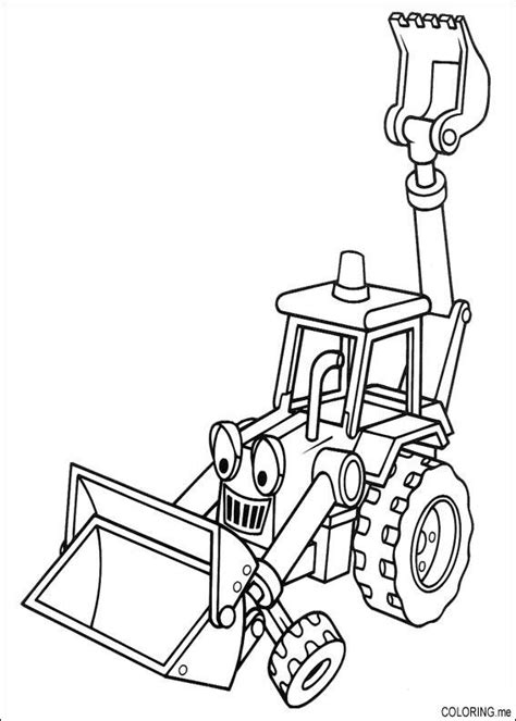 Best coloring pages printable, please share page link. Backhoe Coloring Page at GetColorings.com | Free printable ...