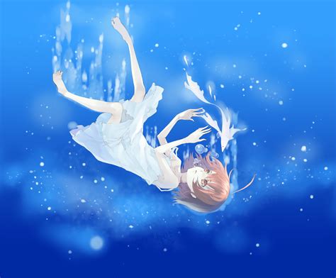 Anime Girl Falling In Water