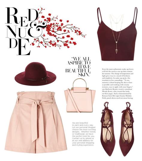 Red Nude Outfit By Bellashoffi Liked On Polyvore Featuring Brewster