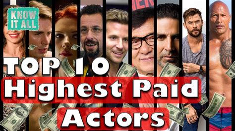top 10 highest paid actors in the world 2020 youtube