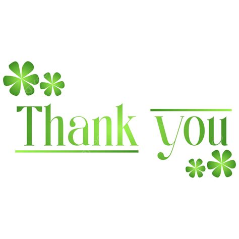 Thank You Text Vector Thank You Text Flower Png And Vector With