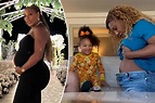 Pregnant Serena Williams shows off baby bump in figure-hugging dress