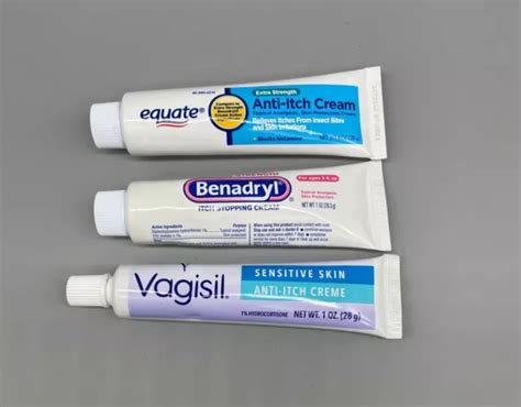 Equate Extra Strength Benadryl Anti Itch Cream And Vagisil 3pk Exp 922