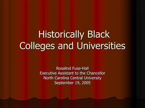 Ppt Historically Black Colleges And Universities Powerpoint