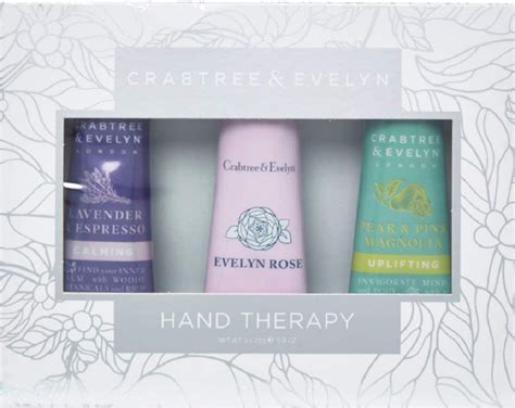 crabtree evelyn hand three pack hand therapy creams pear and pink magnolia lavender rose 25g