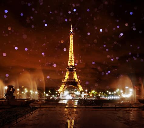 Paris By Night Eiffel Tower Photography Backdrops Backgrounds Night