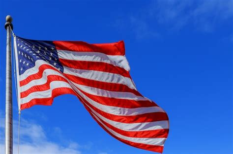 Premium Photo Rippled Us Flag On A Windy Day Beautifully Waving Star