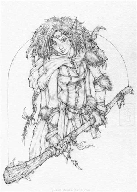 A Wild Elf Appears Linework By Yvash On Deviantart