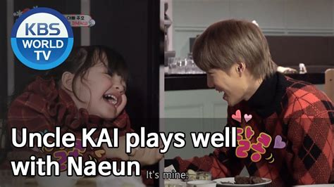 Special guest toben playing with naeun and gunhoo → the return of superman. Uncle KAI plays well with Naeun [The Return of Superman ...