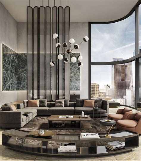 Penthouse Interior Design Los Angeles Ca Usa Georgios Tataridis