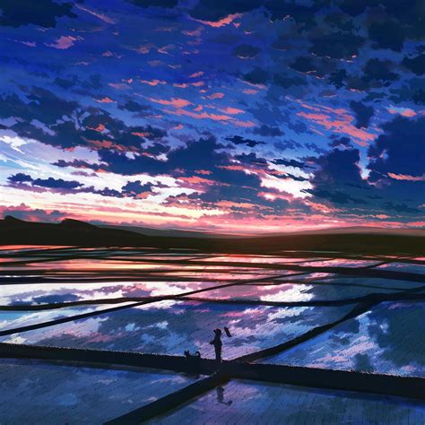 Wallpaper 2000x2000 Px Clouds Dog Fantasy Art Sky Sunset