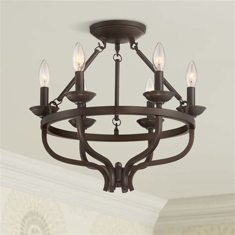 Barnes And Ivy Ceiling Light Semi Flush Mount Fixture Oil Rubbed Bronze Wide Light