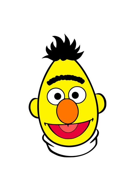Bert Head Sesame Street Clipart Free Svg File Svg Free