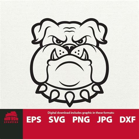 Bulldog Mascot Svg Bulldog Logo Bulldog School Logo Svg Etsy