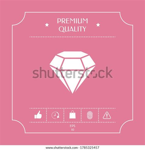 Diamond Sign Jewelry Symbol Gem Stone Stock Vector Royalty Free