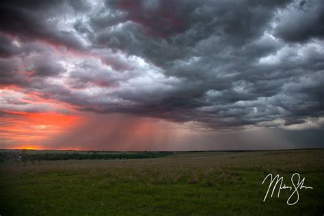 Smoky Hills Stormy Sunset - Near Minneapolis, Kansas | Mickey Shannon
