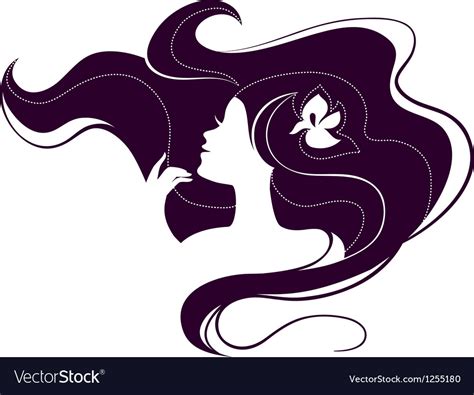 Beautiful Girl Silhouette Royalty Free Vector Image
