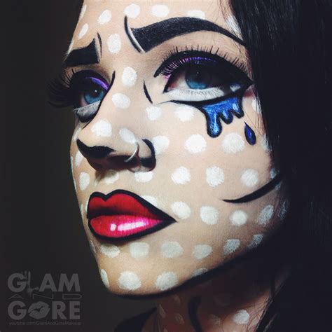 Comic Book Pop Art Inspired Face Paint For More Makeup Looks And