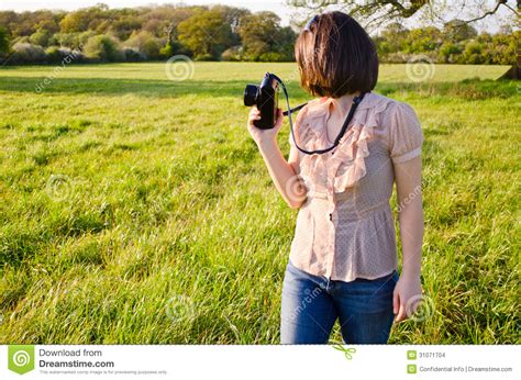 Female Nature Photographer Stock Photo Image Of Wildlife 31071704