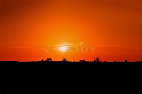 Beautiful Red Sunset On A Countryside Stock Image Image Of Dramatic