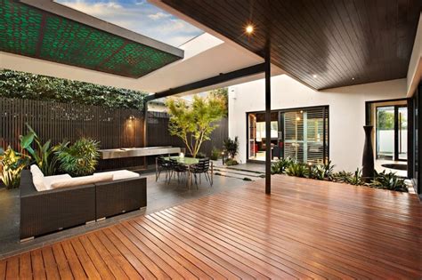 Indoor Outdoor House Design With Alfresco Terrace Living Area Modern