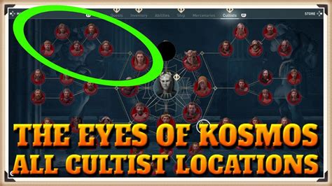 Assassin S Creed Odyssey All Eyes Of Kosmos Cultist Locations One